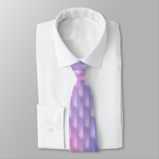 Iridescent Purple and Pink  Neck Tie (Tied)