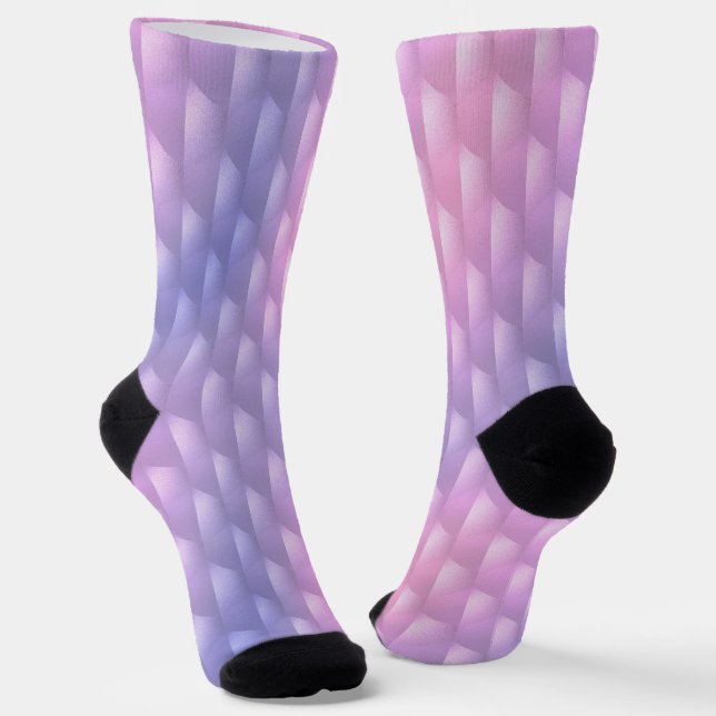 Iridescent Purple and Pink  Socks (Angled)