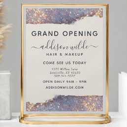 Iridescent Purple Gold Glam Glitter Business Flyer