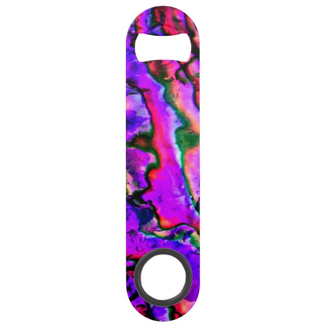 Iridescent Purple Pink Blue Marbled Beautiful Bar Key (Back)