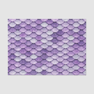 Iridescent Purple Shiny Glitter Mermaid Scales Tissue Paper