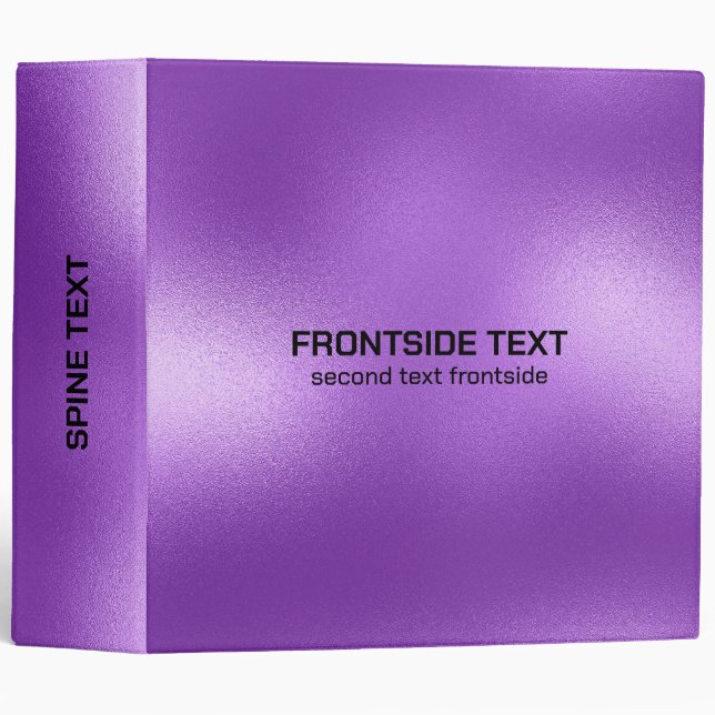 Iridescent Purple Texture 3 Ring Binder (Front/Spine)