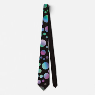 Iridescent Rainbow Circles Neck Tie