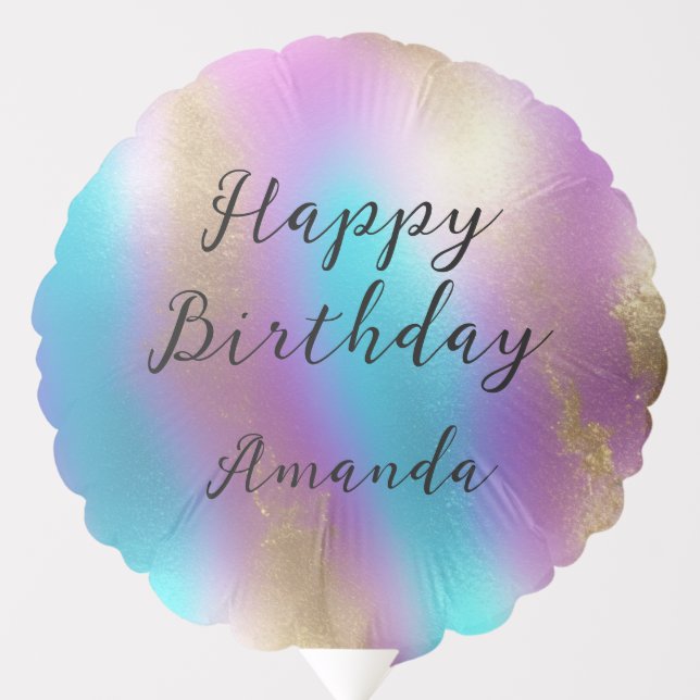 Iridescent Rainbow Glam Balloon (Front)