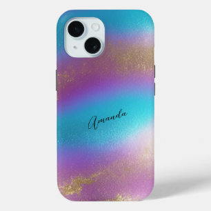Iridescent Rainbow Glam iPhone 15 Case