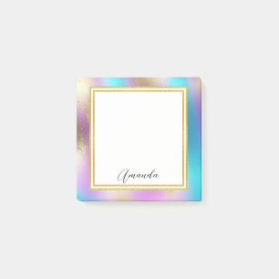 Iridescent Rainbow Glam Post-it Notes