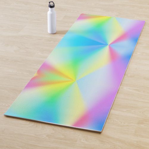 Iridescent rainbow_like dreamy _ for romantics yoga mat