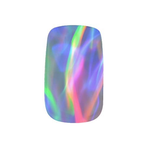 Iridescent Rainbow Minx Nail Art