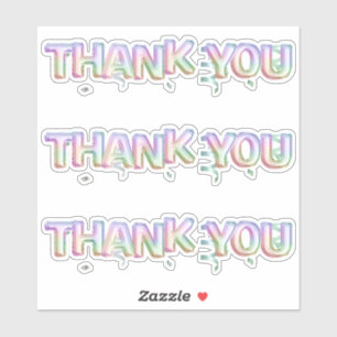 Iridescent Rainbow Party Foil Balloons Gift Favor Sticker