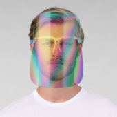 Iridescent Rainbow Swirl Face Shield (Insitu)