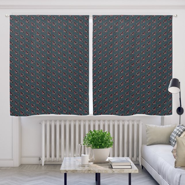Iridescent Raven Blackout Curtains (Living Room)