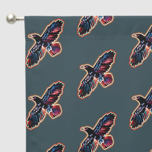 Iridescent Raven Blackout Curtains