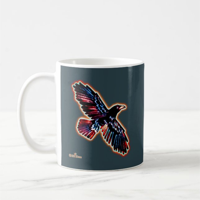 Iridescent Raven Coffee Mug (Left)