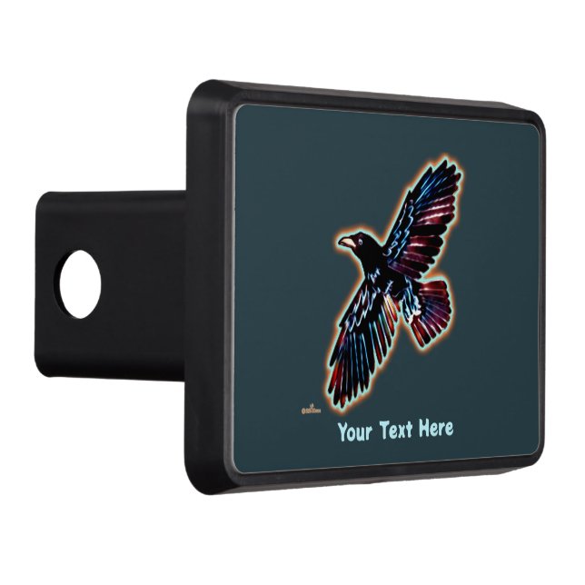 Iridescent Raven Hitch Cover (Right)