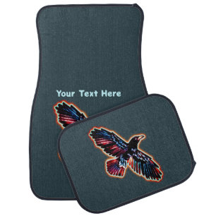 Iridescent Raven - Right Facing Car Floor Mat