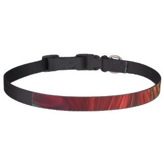Iridescent Red Abstract Swirl Pet Collar
