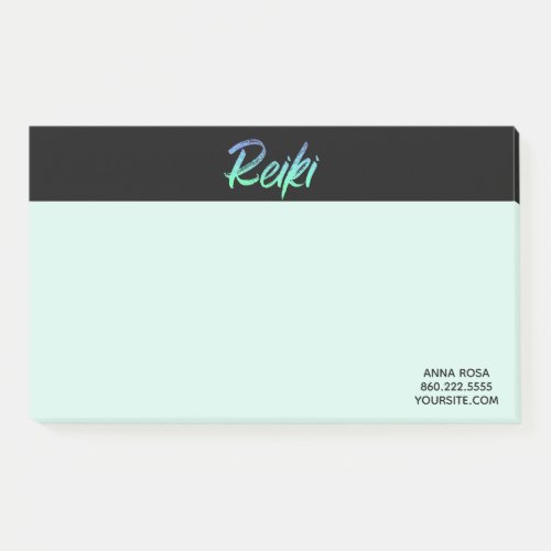 *~* Iridescent Reiki Green Blue &amp; Turquoise Post-it Notes