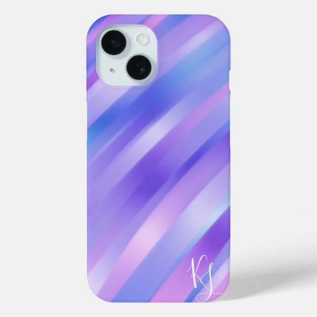 Iridescent Ribbons Personalized Phone Case (Back)