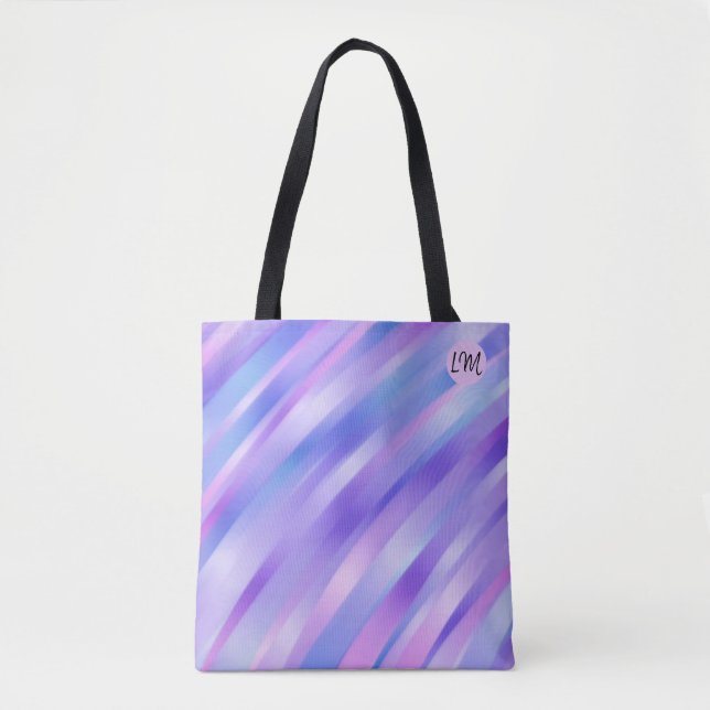 Iridescent Ribbons Personalized Tote Bag (Front)