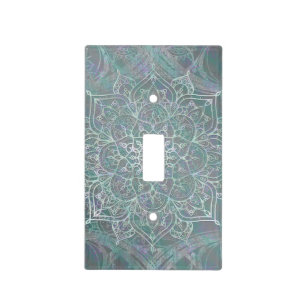 Iridescent Shimmer Mandala Boho Chic Light Switch Cover