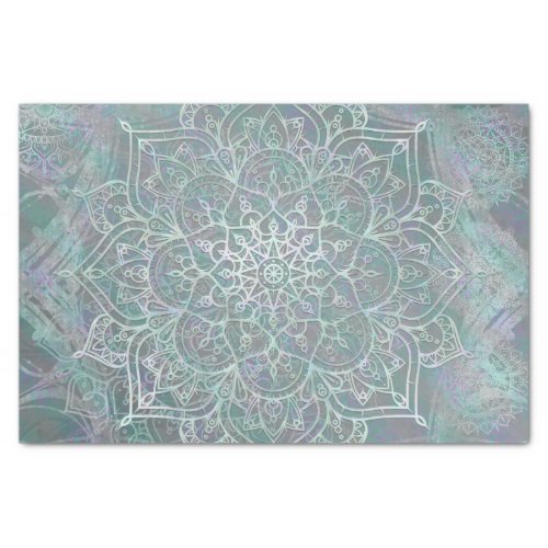 Iridescent Shimmer Mandala Boho Chic Tissue Paper