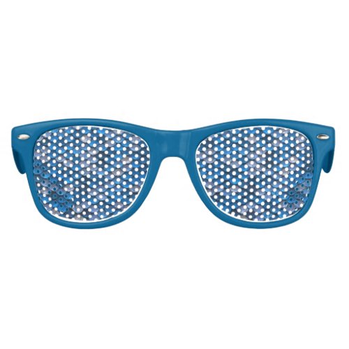 Iridescent Shiny Blue Mermaid Fish Scales Kids Sunglasses