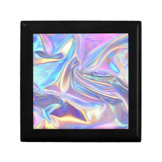 Iridescent Shiny Metallic Fabric, Teal Gold Purple Gift Box