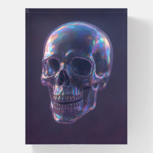 Iridescent Skull Paperweight