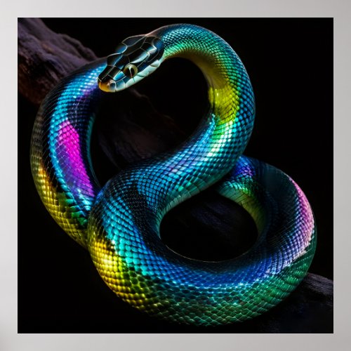 Iridescent Snakes Poster