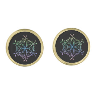 Iridescent Snowflake Cufflinks