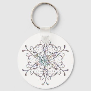Iridescent Snowflake keychain