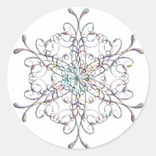 Iridescent Snowflake Stickers