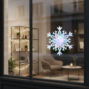 Iridescent Snowflake Window Cling 