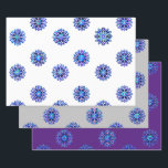 Iridescent Snowflakes Christmas Hanukkah Gift Wrap<br><div class="desc">This lovely snowflake flat wrapping paper is perfect for your holiday gifts,  no matter which winter holiday you celebrate.  Sheets of all different snowflakes with differing backgrounds are suitable for any winter occasion.  Thank you for looking; we appreciate your business at the Paws Charming shop!</div>