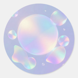 Iridescent Soap Bubble Dream Classic Round Sticker