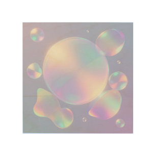 Iridescent Soap Bubble Dream Wood Wall Art