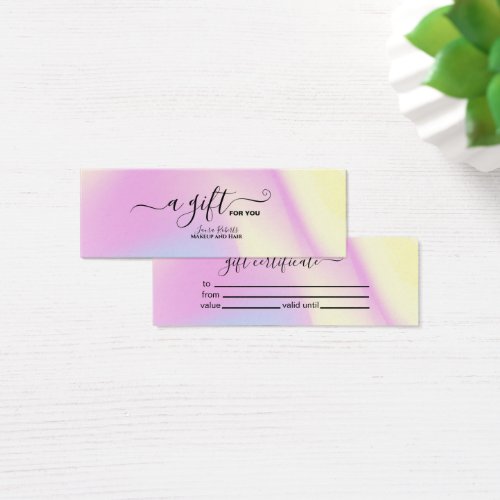 Iridescent Sparkle Holographic Gift Certificate
