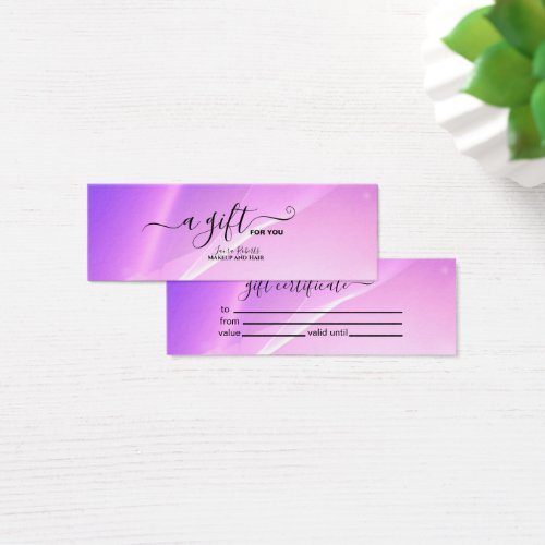 Iridescent Sparkle Holographic Gift Certificate