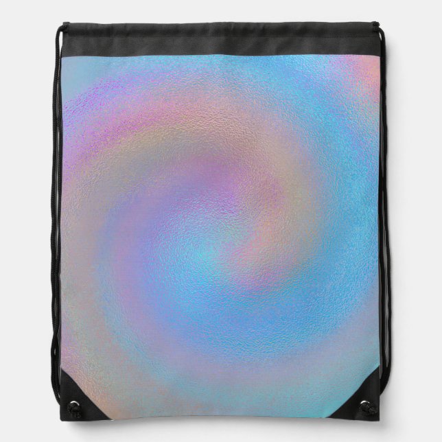 Iridescent Spiral Drawstring Bag (Front)