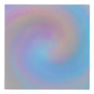 Iridescent Spiral Faux Canvas Print