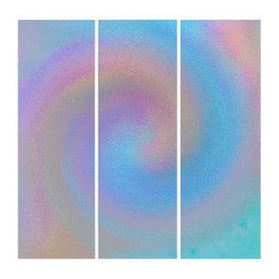 Iridescent Spiral Triptych