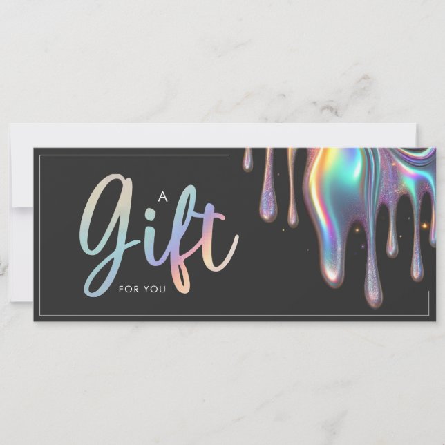 Iridescent Store Business Salon Gift Certificate (Front)