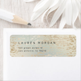 Iridescent Textured Luxurious Return Address Label