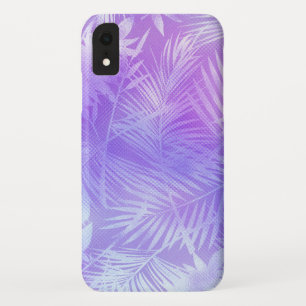 Iridescent Tropical Leaves Pattern iPhone XR Case