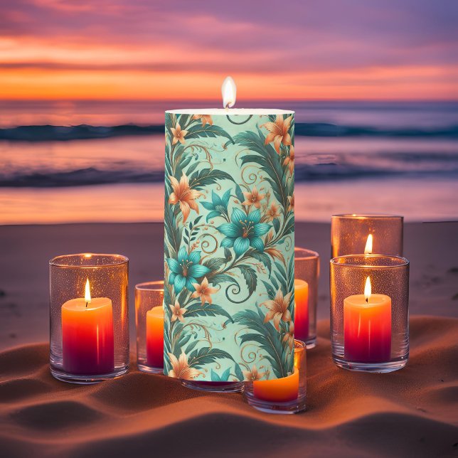 Iridescent Tropics Pillar Candle (Creator Uploaded)