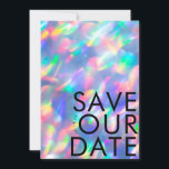 Iridescent Ultra Modern Monogram Photo Save The Date<br><div class="desc">This design is part of a collection - please don't hesitate to contact for any queries</div>
