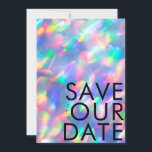 Iridescent Ultra Modern Monogram Photo Save The Date<br><div class="desc">This design is part of a collection - please don't hesitate to contact for any queries</div>