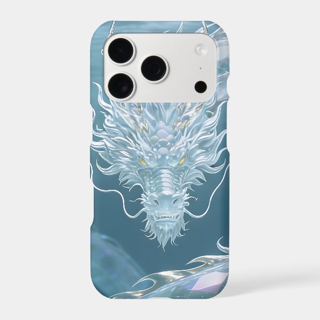 Iridescent Water Dragon Art Fantasy Dragon Design  iPhone Case (Back)
