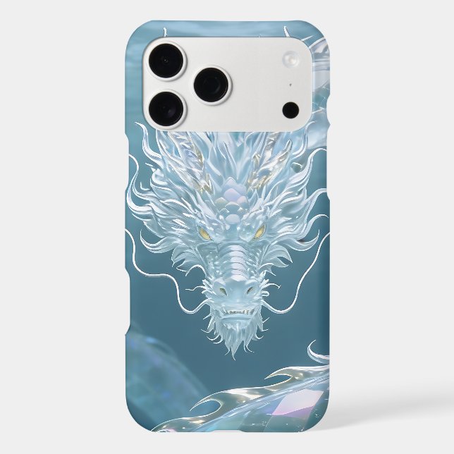 Iridescent Water Dragon Art Fantasy Dragon Design  iPhone Case (Back)