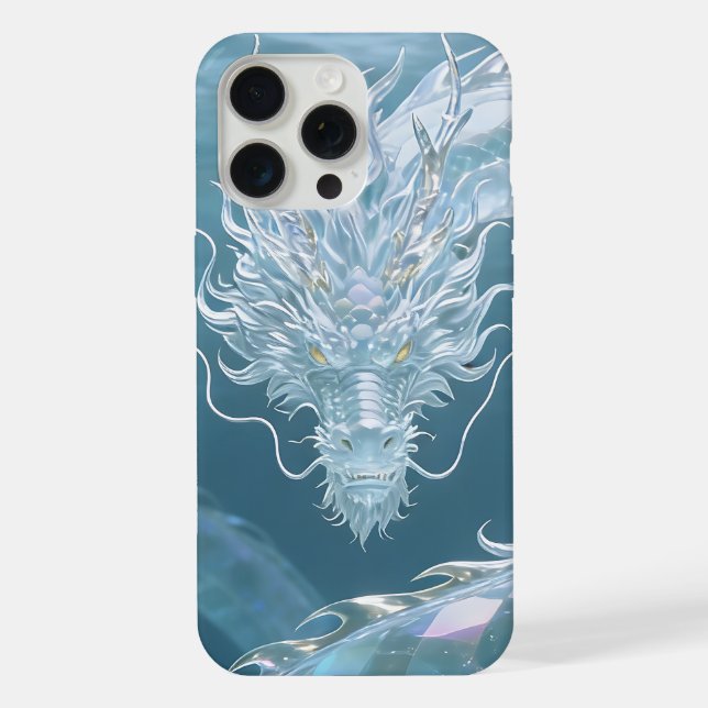 Iridescent Water Dragon Art Fantasy Dragon Design  iPhone Case (Back)